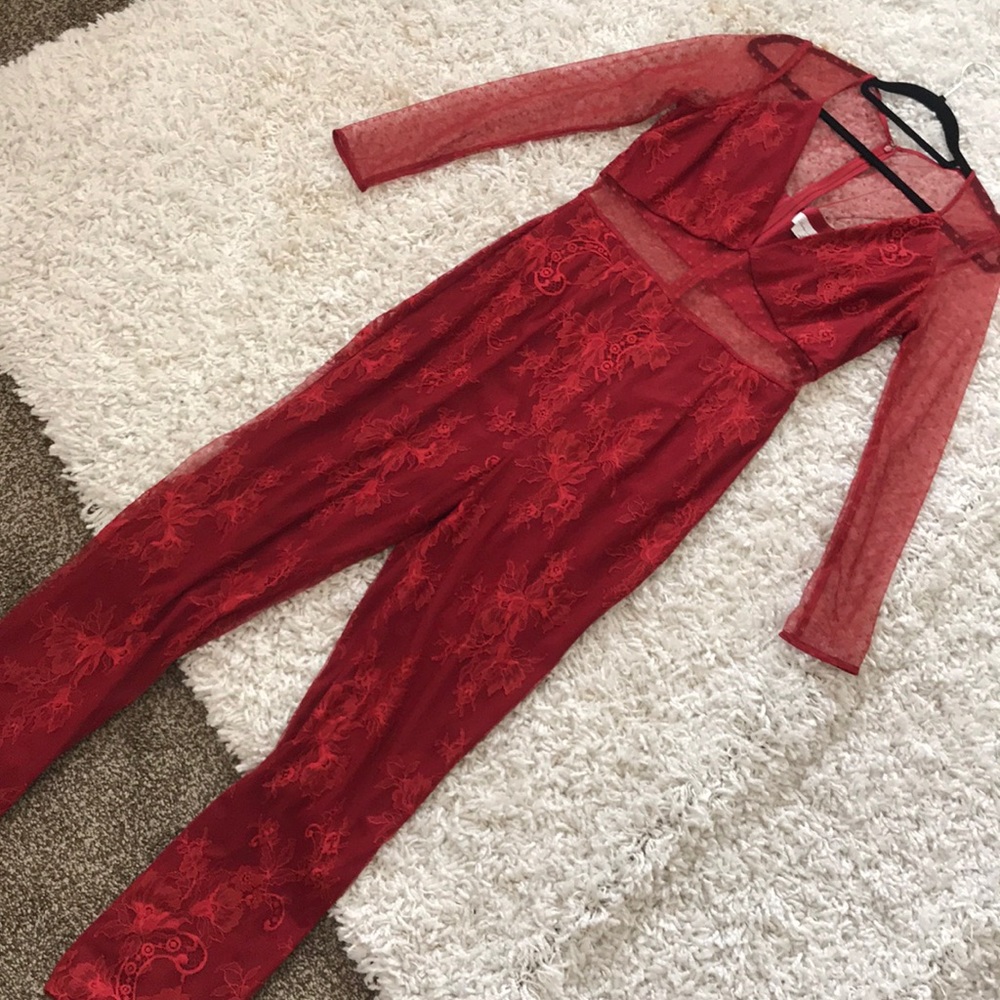 Gorgeous lovers and friends red jumpsuit